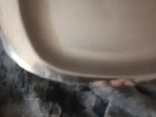 Bandeja metálica antigua 38x22 cm acero inoxidable