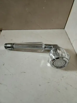 Grifo Ducha Plata y Transparente