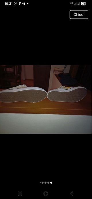 Converse All Star bianche gialle taglia 45