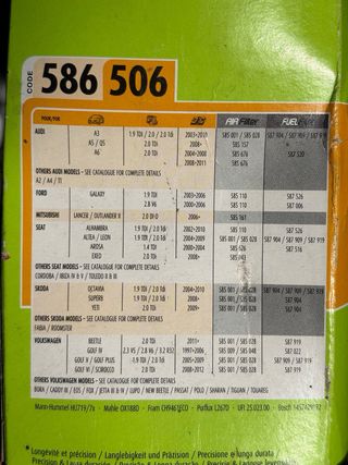 FILTRO DE ACEITE VALEO 586506