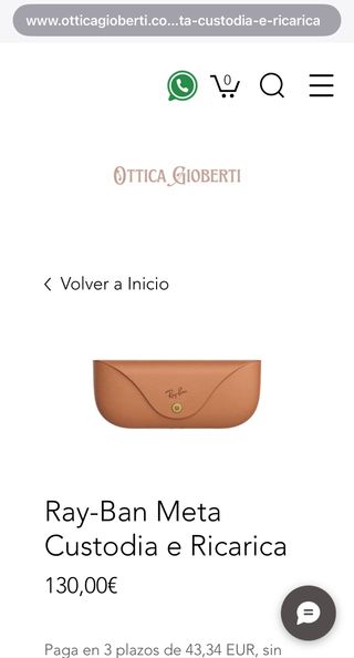 Estuche Cargador Ray-Ban Meta