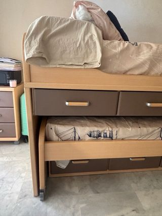 Cama nido con cajones