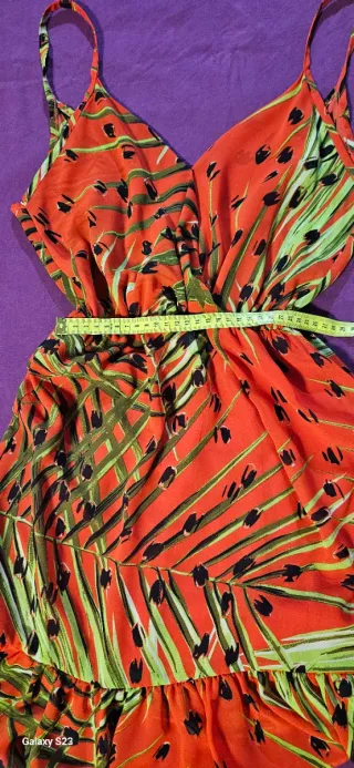 Vestito corto fantasia floreale spalline