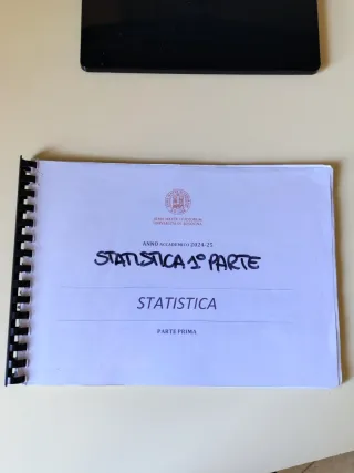 Slide di statistica rilegate