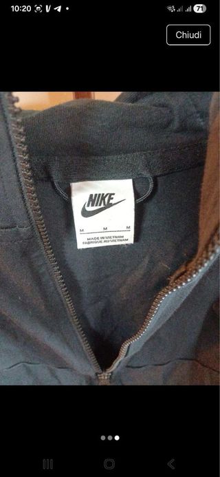 Felpa Nike con cappuccio elasticizzata Tg. M