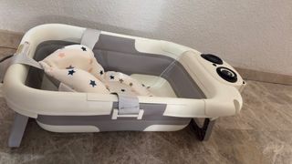 Bañera Plegable Panda con Termómetro