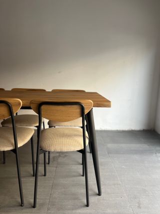 Mesa comedor y 6 sillas estilo industrial