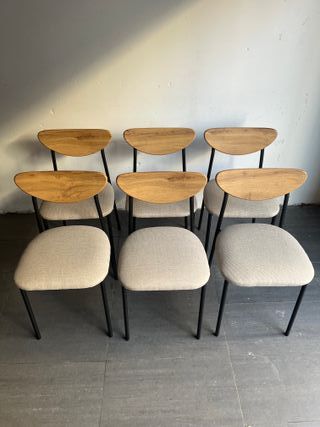 Mesa comedor y 6 sillas estilo industrial