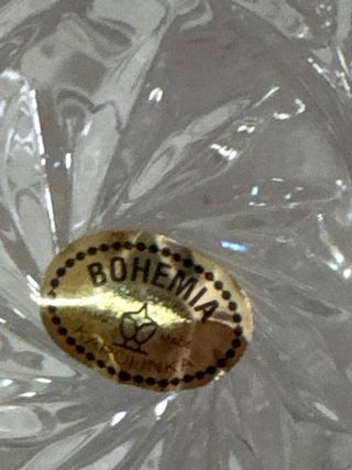 Bombonera Cristal Bohemia Flores Cerámica