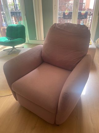 Butaca reclinable Ikea EKOLSUND rosa
