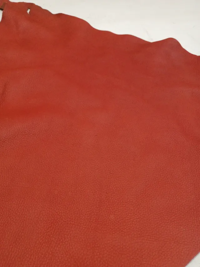 Trozo de cuero rojo bombeado