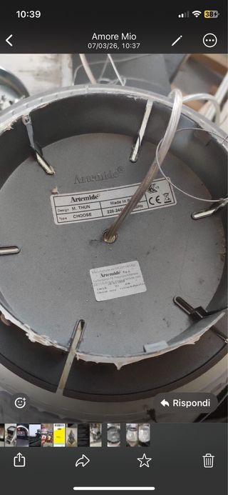 Lampada a sospensione panna /grigia