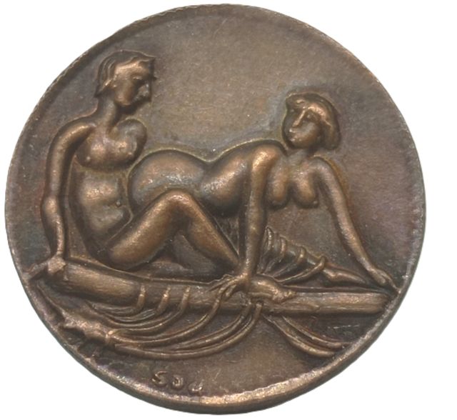 Réplica de moneda romana del sexo Spintrie código E5