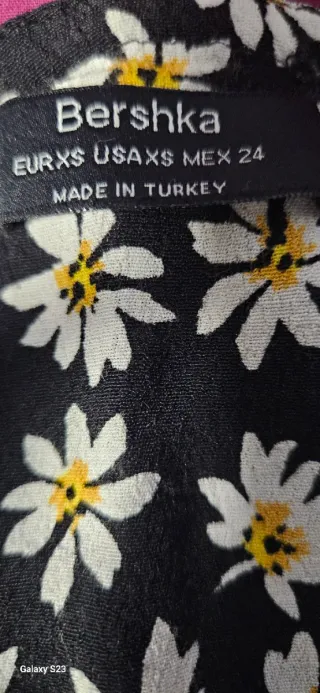 Vestito corto floreale margherite nero