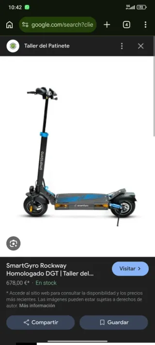 SmartGyro Rockway Patinete Eléctrico Homologado