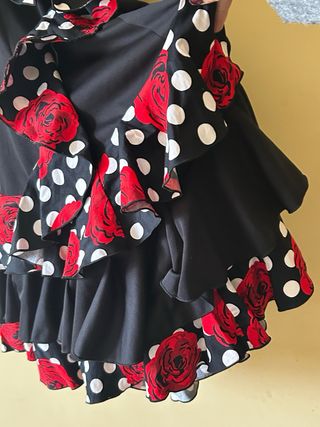 Falda Flamenco Sevillanas Volantes Flores