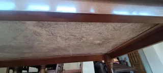 Mesa de centro de madera y mármol