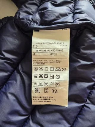 Chaleco ligero niño Benetton