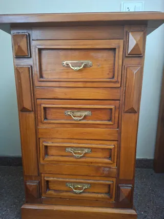 Cabecero y mesillas cerezo macizo