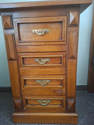 Cabecero y mesillas cerezo macizo