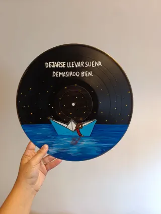 Vinilo Vetusta Morla pintado a mano