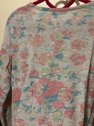Jersey fino Lefties flores gris talla L