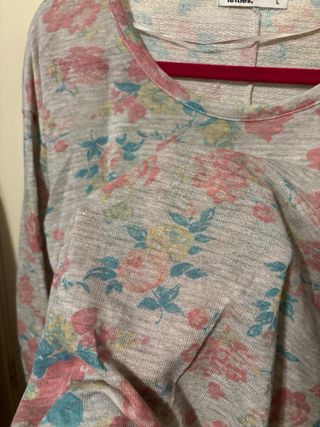 Jersey fino Lefties flores gris talla L