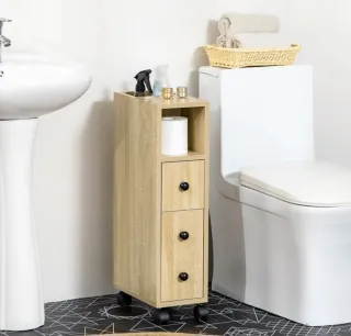 Armario estrecho con ruedas