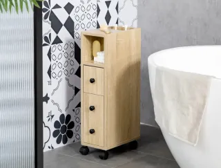 Armario estrecho con ruedas