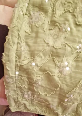 Abito donna verde paillettes