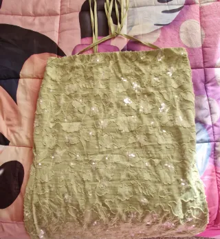 Abito donna verde paillettes