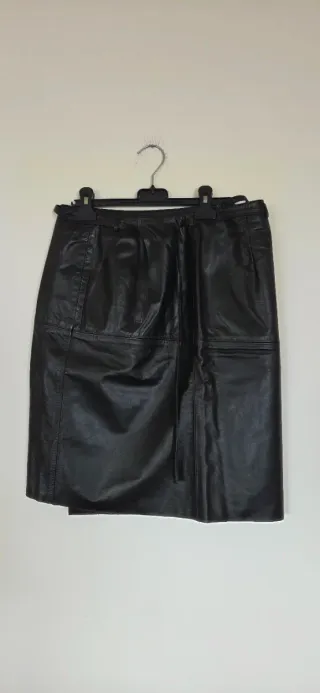 Gonna portafoglio Sisley nera in pelle