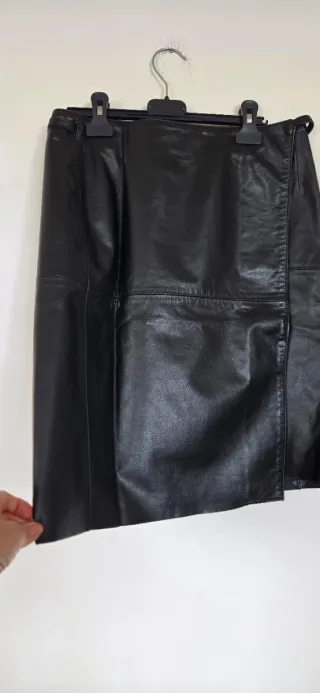 Gonna portafoglio Sisley nera in pelle