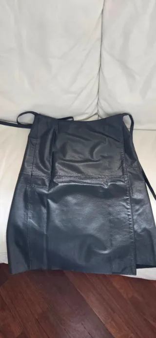 Gonna portafoglio Sisley nera in pelle