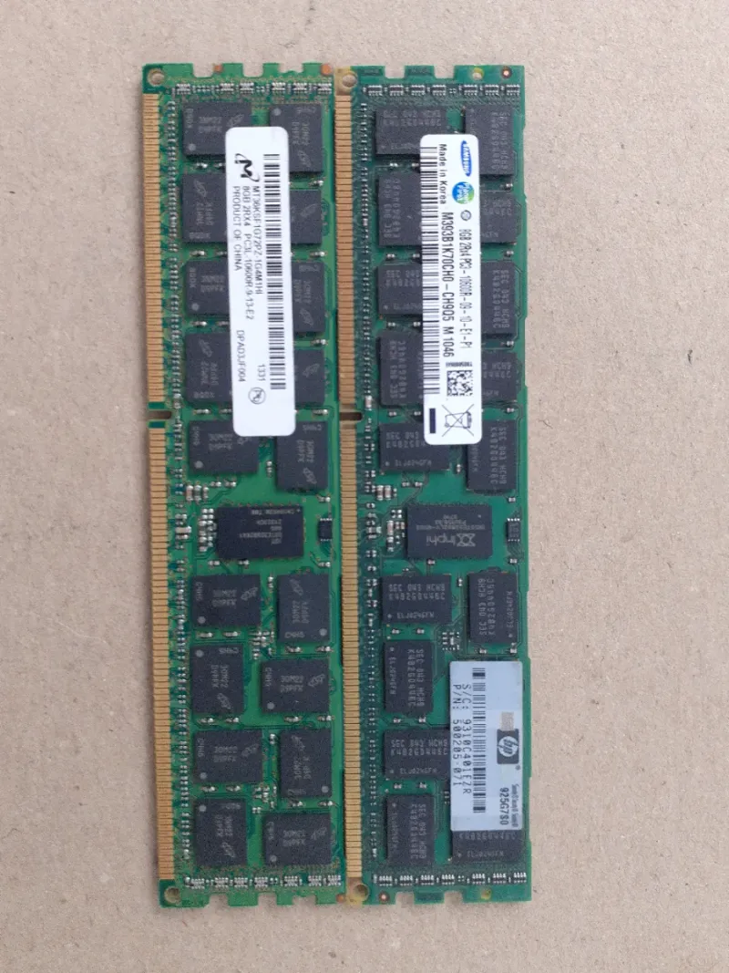 2x 8GB DDR3 1333MHz MICRON Samsung RAM