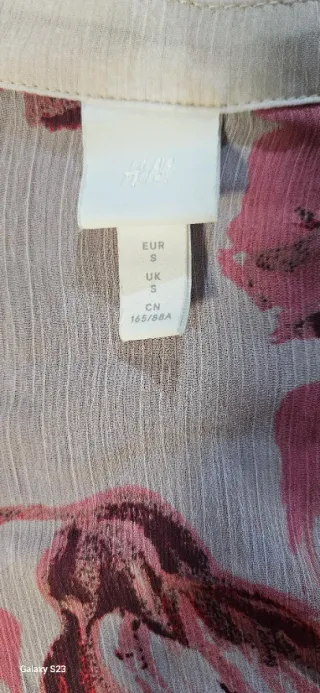 Vestito donna floreale corto manica lunga S