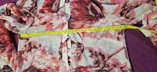 Vestito donna floreale corto manica lunga S