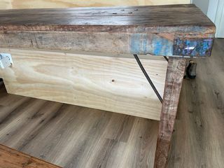 Mesa plegable madera maciza antigua India