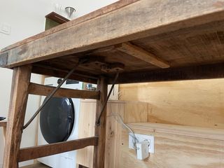 Mesa plegable madera maciza antigua India