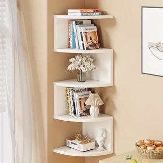 Mensola angolare bianca in PVC