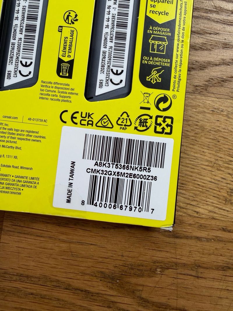 Corsair Vengeance DDR5 32GB 6000MHz RAM afbeelding 2