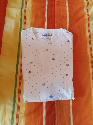 Camiseta Pull&Bear Estampada Talla M