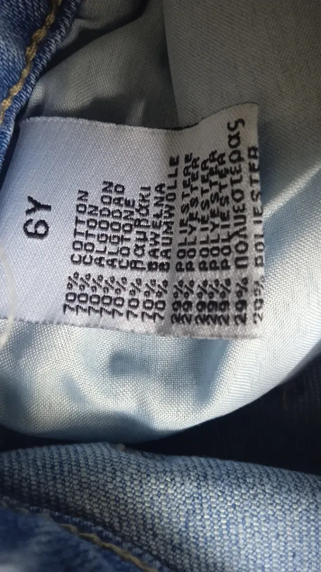 Vaqueros niña 6 años con corazones