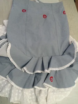 Falda flamenca midi romería