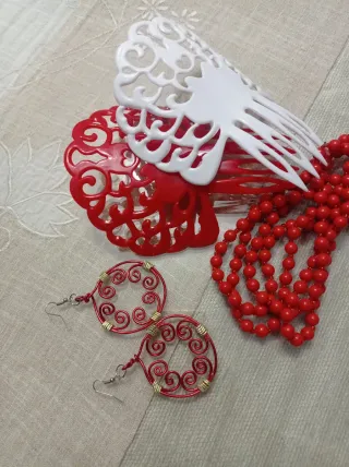 Falda flamenca midi Feria y romería.