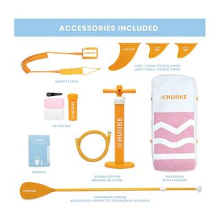 Tabla de pádel surf rosa hinchable HUIIKE