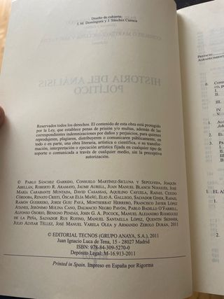 Historia del análisis político