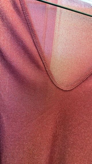 Camiseta Lurex Burdeos Mango