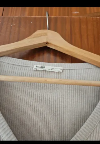 Camiseta manga larga beige | Top manga larga