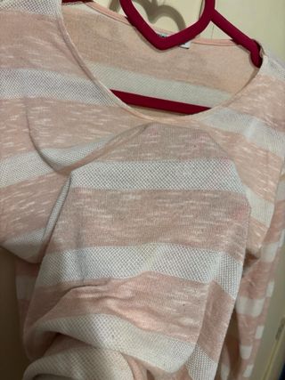 Jersey fino Lefties rayas rosa y blanco Talla L